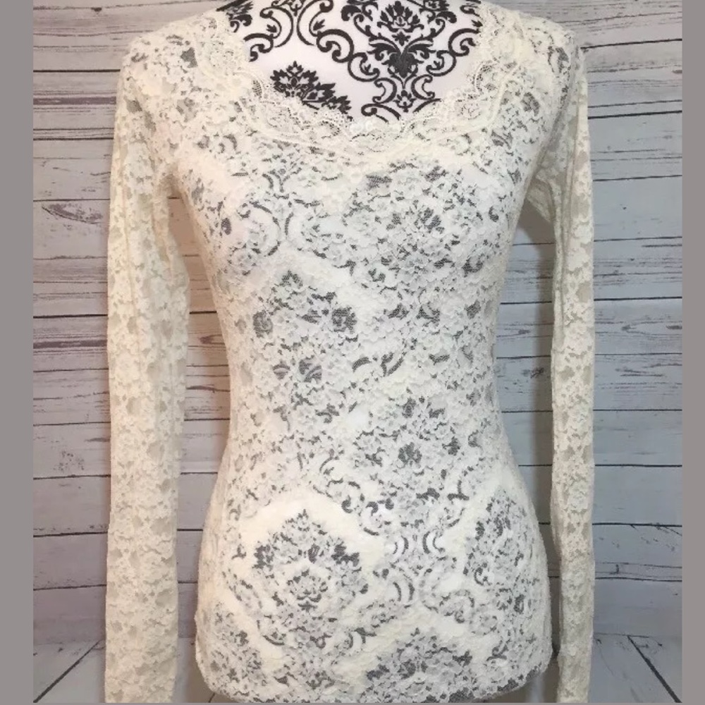 Intimately Free People Small Cream Lace Top